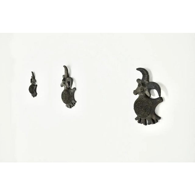 1990s Ceramic Wall Sculpture of Goat by Dominique Pouchain, 1990s For Sale - Image 5 of 8