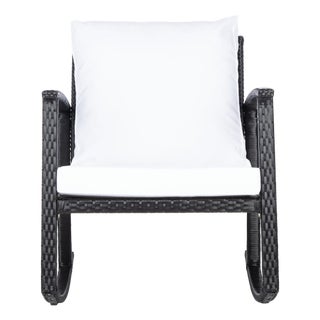 Daire Rocking Chair, Black/White Cushion For Sale