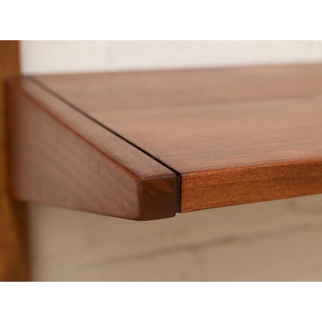 Burnt Umber Restored Vintage Mid-Century Modern Wall Unit Shelf For Sale - Image 8 of 9