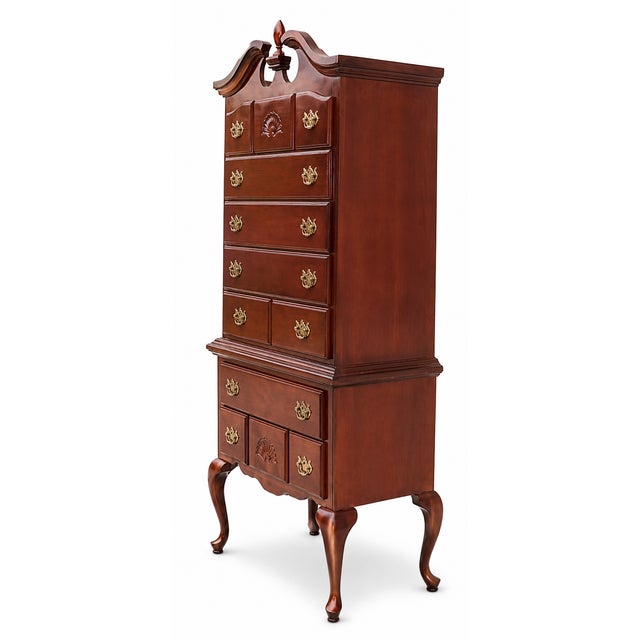 2000 - 2009 Queen Anne Mahogany Highboy For Sale - Image 5 of 9