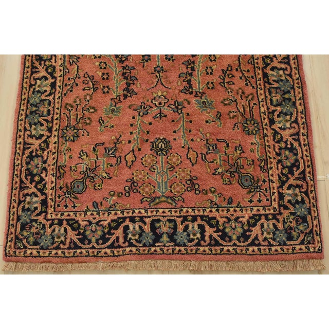 Fine Sarouk Rug 2’5” X 4’6” Pink Wool Traditional Hand-Knotted Oriental Carpet For Sale In Philadelphia - Image 6 of 9