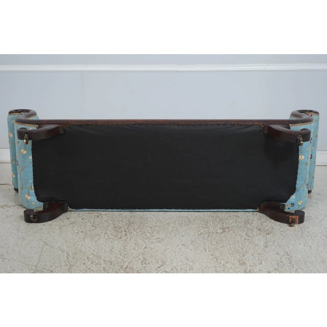 American Empire Antique Sofa W. Crewel Upholstery For Sale - Image 18 of 18