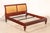 High Quality French Made Cherry King Size Sleigh Bed By Grange. Features A Curved Sleigh Headboard With Woven Cane Panels,...