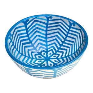 Late 19th Century Handmade Blue Andalusian-Patterned Ceramic Bowl