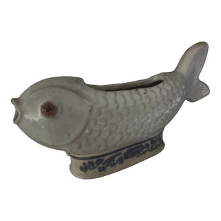 Vintage Chinese Export Stoneware Koi Planter For Sale