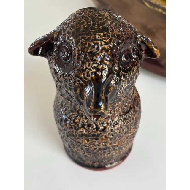 1997 Signed Ned Foltz Redware Lamb Pitcher, Mint Condition For Sale In Baltimore - Image 6 of 7