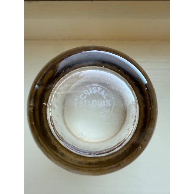 Glass Early 20th Century Saint-Louis “Thistle Gold” Crystal Cordial Glasses – Boxed Set of 8 For Sale - Image 7 of 7