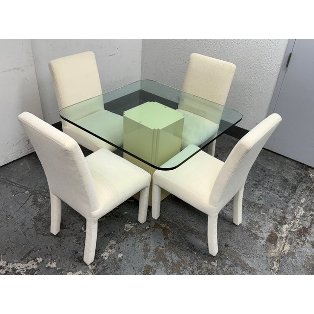 Post Modern Vogue Interiors Game Table + Four Dining Chairs, Set For Sale - Image 4 of 12