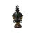 Chinese Chinese Metal Blue Yellow Enamel Cloisonne Ding Shape Incense Burner Figure For Sale - Image 3 of 13