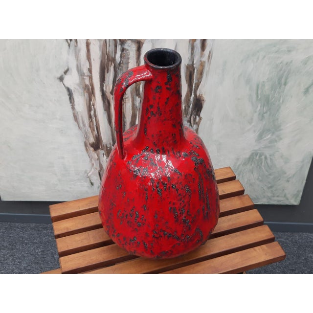 Large Fat-Lava Ceramic Floor Vase by Gräflich Ortenburg, Germany, 1960s For Sale - Image 10 of 10