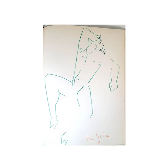 Jean cocteau - marine mountains - original lithograph dimensions: 38 x 28 cm edition: 200 in rives from: cocteau. — verdet...