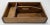 Antique handmade primitive wood toolbox caddy with handle. Three storage compartments. Very versatile and solid piece....