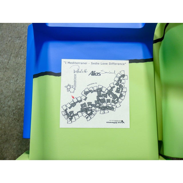 Laleggera Painted Chairs by Michelangelo Pistoletto for Alias, 2009, Set of 4 For Sale - Image 9 of 14