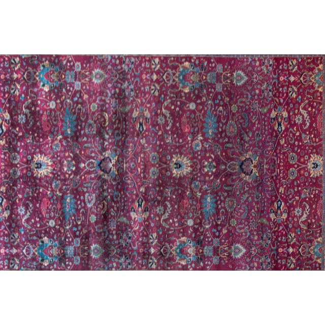 Burgundy Early 20th Century Turkish Sparta Rug For Sale - Image 8 of 15