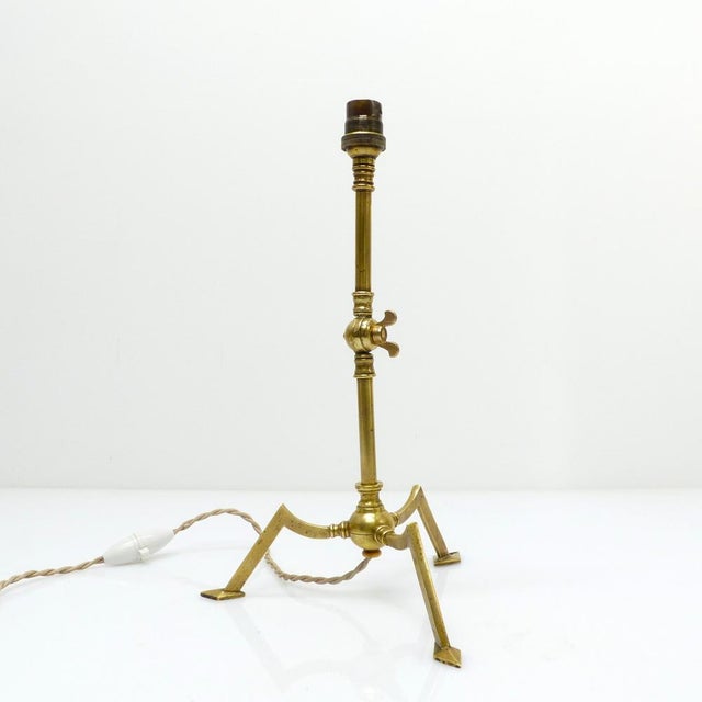 Articulated Tripod Lamp Base in Brass, 1920s For Sale - Image 11 of 11