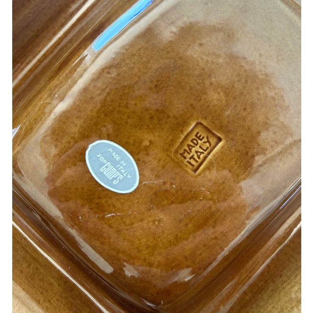 20th C. MCM Italian Gump’s Ceramic Divided Catchall For Sale - Image 9 of 9