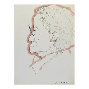 Erika Romane Portrait of Elderly Lady in Profile