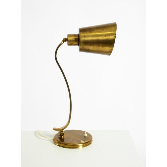 Large Mid-Century Modern Brass Table Lamp, 1950s For Sale - Image 10 of 18