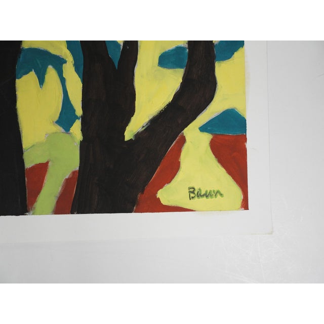 Contemporary gouache on paper abstract forest by K. C. Bacon (1948-2026) Washington. Signed, lower right. Unframed.
