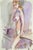 Carlo Ravagnan, Nude Woman, 1960s, Watercolor For Sale - Image 3 of 3