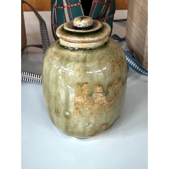 Three Japanese Vintage Tea Caddies by Noted Potters with Shifuku and Tomobako For Sale - Image 13 of 15