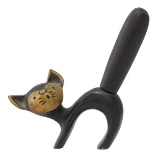 Cat Bottle Opener by Walter Bosse for Herta Baller, Vienna, 1950s For Sale