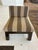 Contemporary and Transitional accent chair Upholstered in Tan and Brown Commercial Grade fabric Slipper chair for living...