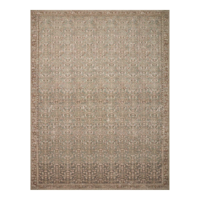 Angela Rose x Loloi Aubrey Rug Sage / Bark 10'-0" x 14'-0" Area Rug For Sale