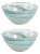 Lagoon 5.75-Inch Tall Alabaster Glass Bowls, Set of 2 For Sale