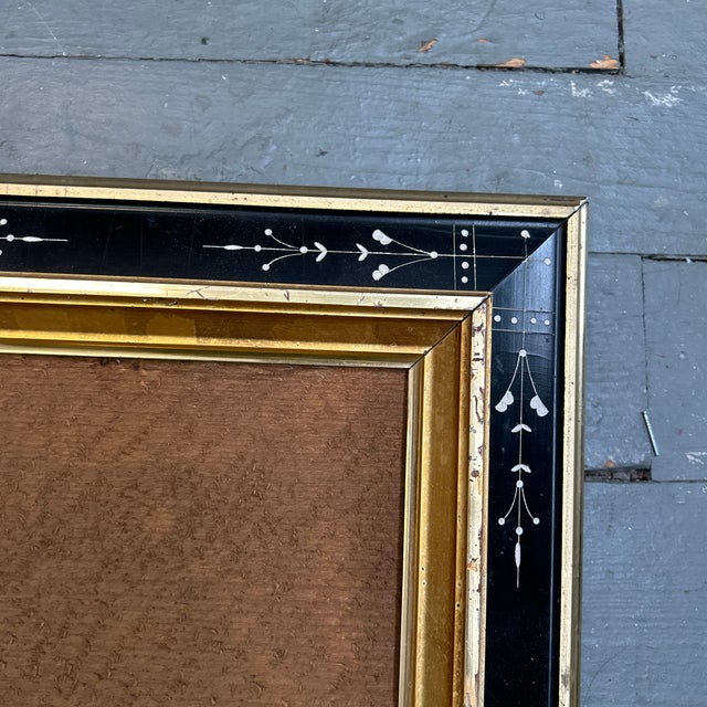 Traditional 19th Century Original Aesthetic Eastlake Gold Leaf & Incised Wood Frame For Sale - Image 3 of 5