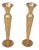 1970s Hollywood Regency Gold Bud Vases - a Pair For Sale
