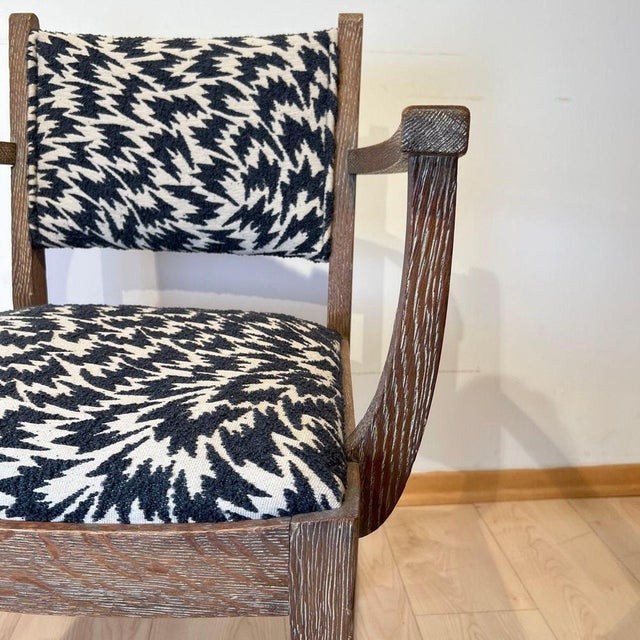 Art Deco Armchair in Limed Oak by De Coene Fères, 1935 For Sale - Image 17 of 18