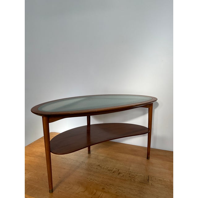 1950s Attributed to Anton Kildeberg Organic Kidney Shaped Mahogany Coffee Table For Sale - Image 11 of 18