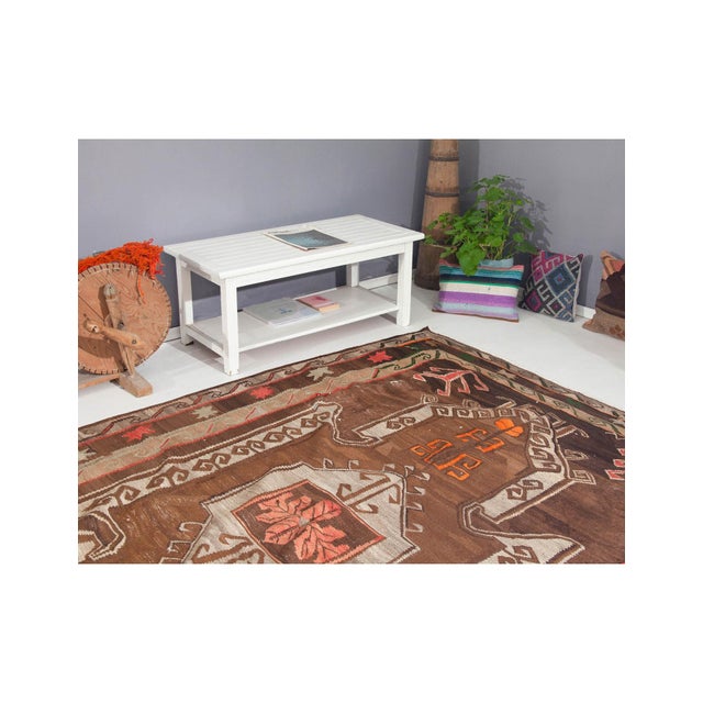 Vintage Turkish Kars Kilim Rug - 7`1" X 11`8" For Sale In Los Angeles - Image 6 of 6