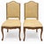 Wood Louis XV Style French Style Side Chairs in Grasscloth W/ Brass Nailheads Att. To Grange - Pair For Sale - Image 7 of 8