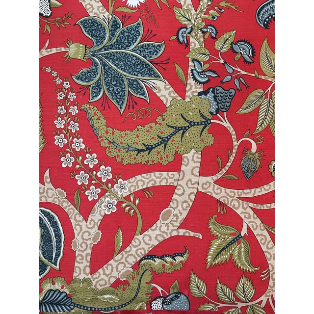 2020s Schumacher 173543 Jaipur Tree Poppy Fabric 2 1/2 Yards For Sale - Image 5 of 7