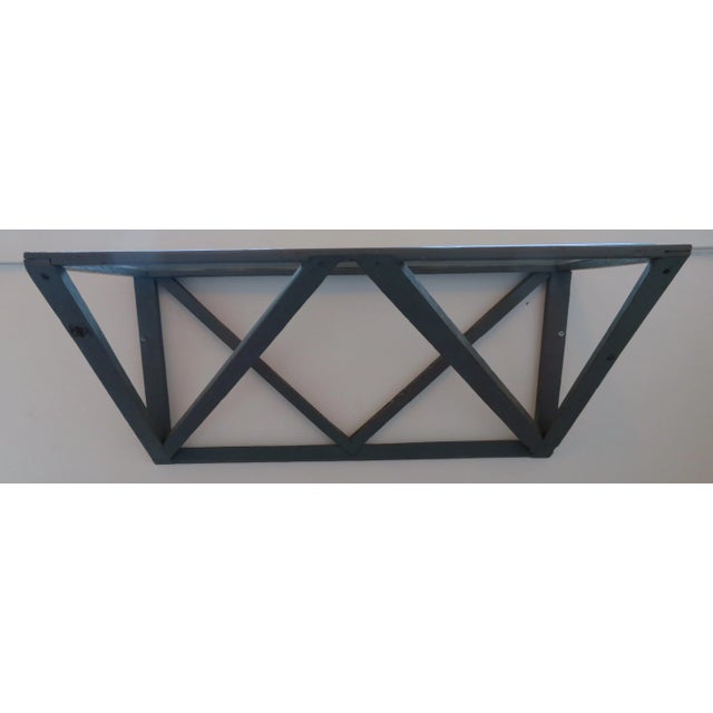 Blue 1980s Dan Abramson Postmodern Light and Lyrical Wall Console For Sale - Image 8 of 8