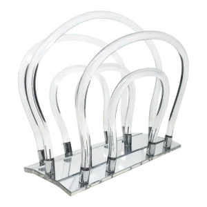 Vintage 1960s Lucite & Chrome Magazine Rack by Dorothy Thorpe