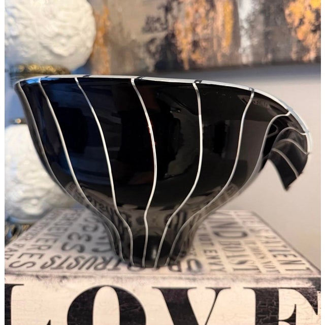 1980s 1980s Authentic Barovier & Toso Murano Glass Spacco Bowl For Sale - Image 5 of 6