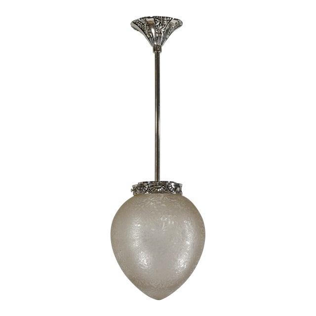 French Art Deco Lantern Daum & Jamain Atr. - Pendant 1930 France For Sale