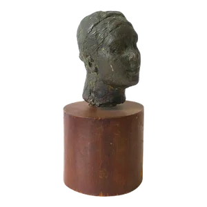 Female Bronze Head Bust Sculpture