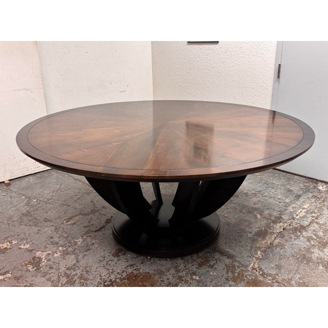 Traditional Orlando Diaz-Azcuy for McGuire Aria Round Starburst Dining Table For Sale - Image 3 of 12