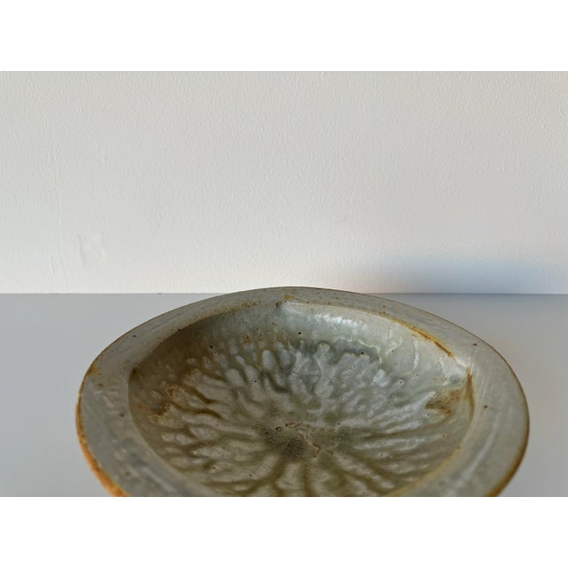 Brown Vintage Organic Studio Pottery Bowl, Signed For Sale - Image 8 of 9