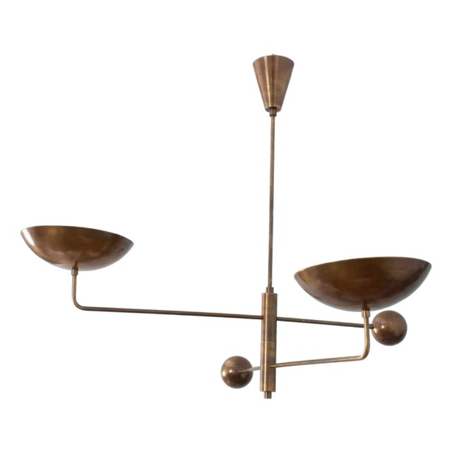 Vintage Hanging Light in Brass, 1960s For Sale