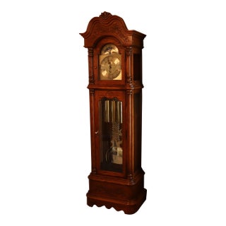 Late 20th Century Howard Miller "Charlemagne" Grandfather Clock, Model 610-361, Triple-Chime For Sale