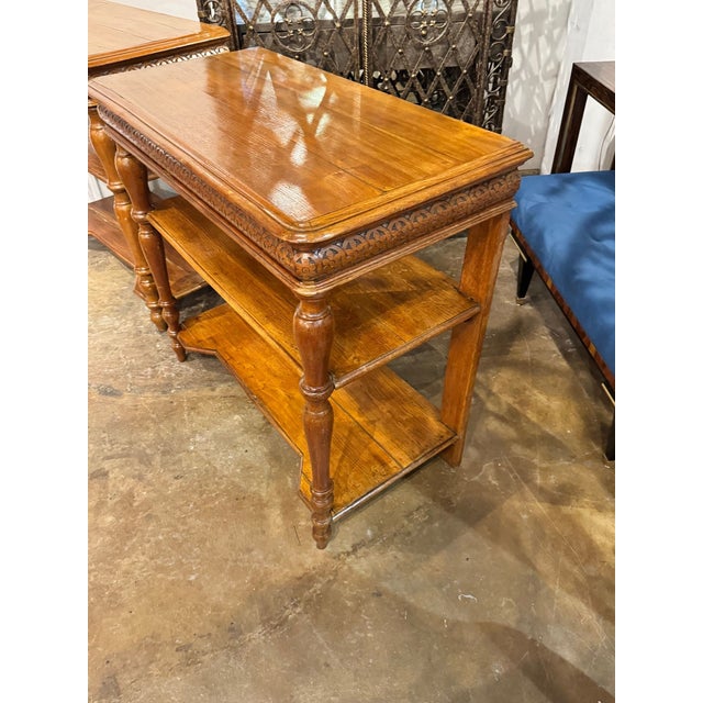 Brown Pair of 19th C. French Oak Etageres For Sale - Image 8 of 8