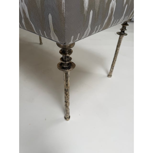 White Bronze Organic Form Bench, Sorgue Bench For Sale - Image 14 of 15