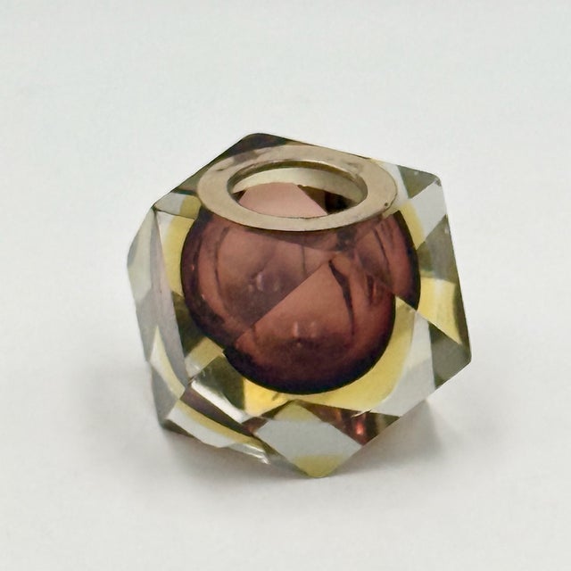 Geometric Sommerso Glass Vase, 1970s For Sale - Image 12 of 13