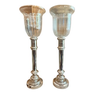 Pair of Silver Plated Ralph Lauren Hurricanes For Sale