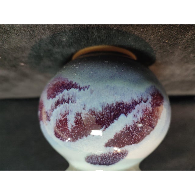 Chinese Ceramic Vase,Jun Ware Transmutation Glaze Porcelain Gourd Vase For Sale - Image 11 of 11